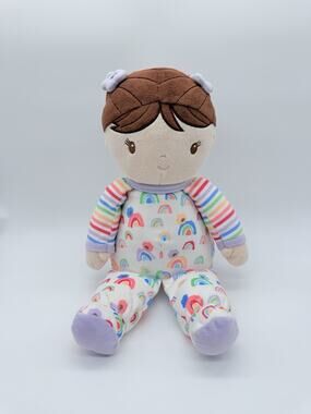 Douglas Baby Plush Doll with Rainbow Outfit Multicolor 13"